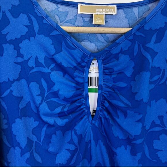 Michael Kors Shadow-Fleur Print Long-Sleeve Top grecian blue - PL - Picture 5 of 12